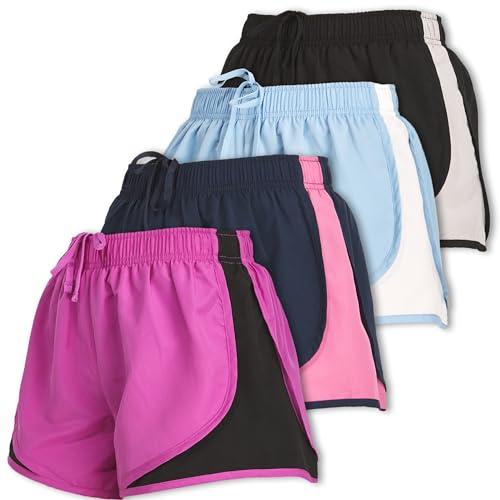 Ultra Performance Women's Running Shorts 1-Pack Athletic Workout Gym Shorts for Women, with Brief Liner Size M Black/White