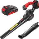 MZK Cordless Leaf Blower,20V Battery Powered Leaf Blower for Lawn Care, Electric Lightweight Mini Hand Blower(Battery & Charger Included)