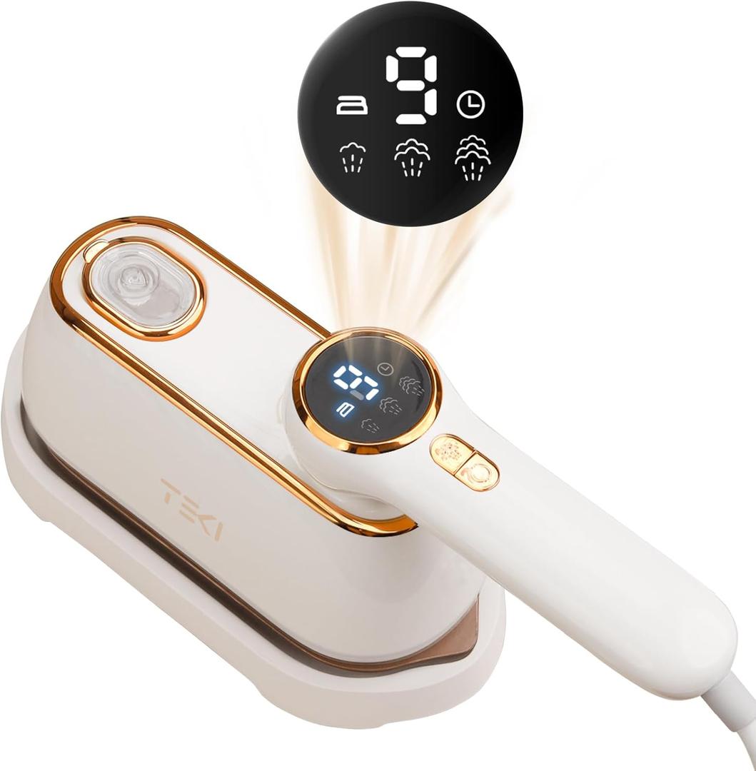 Travel Steamer for Clothes Portable, 1200W Handheld mini travel Steam Iron 4 Mode with LCD Displa Powerful Wrinkle Remover, Garment Steamer for Home, Dorm, Travel 120V