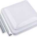 Camp'N 14.5 Inch Universal RV Roof Vent for Trailer, Camper, Motorhome - RV Vent Covers for Roof - OEM Lid Replacement (14.5 x 14.5 White 1-Pack)