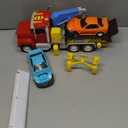 Kids Tow Truck Toys for 3 4 5 6 7 Years Old Boys, Toddler Car Toys, Large Truck with 2 Transformation Cars and Multi-Functional Trailer, Crane with Lights and Sounds, Birthday Gifts