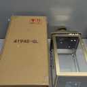 JHY DESIGN 15" H Stainless Steel Decorative Candle Lanterns with Tempered Glass Vintage Elegance for Indoor Outdoor Events Parties and Weddings(Gold)