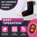 Heated Arm Massager Elbow Brace for Tendonitis Tennis Elbow Pain Relief, Portable Heating Pad Sleeve with Massage and Compression Support for Cubital Tunnel Ulnar Nerve