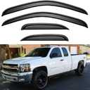 Window Visors Rain Guards for 2007-2013 Chevy Silverado/GMC Sierra 1500, Window Vent Wind Deflectors Visors Shades for 07-14 Silverado/Sierra 2500HD/3500HD Double/Extended Cab