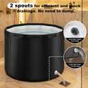 Portable Collapsible Bathtub for Adult Foldable Ice Bath Tub for Shower | 44% Heavier Sturdy,Upgraded Non-Blocking Groove Drainage,Odorless Safety & Premium Assurance