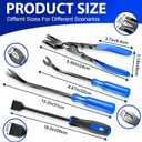 Keze 17 Pcs Hook and Pick Set Auto Trim Removal Tool Kit,Clip Plier Remover Tool Gasket Scraper Telescoping Magnetic Pickup Tool for Automotive Repair and Car Body Door Panel Fastener Removal
