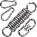 Hammock Chair Hanging Kit Swing Spring Hardware, Heavy Duty Suspension Swivel Hanger Hook for Hanging Chair, Rocking Seat, Porch Swing, Garden, 550 LB (1 Pack)