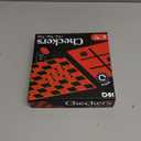 HI-Q Checkers & Tic-Tac-Toe Board Game Set  Classic Strategy for Kids & Family  Features Interlocking Stacking Pieces & Folding Board  Ages 6+