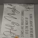 LITIVY Christmas Wall Art O Holy Night Christmas Decor Wooden Black & White Pine Tree Wall Sign Winter Decorations (White, 16x24)