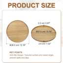 Wooden Serving Tray Round Wood Serving Tray Decorative Platter, 15.2 Inch Fit for Home Decor Kitchen Coffee Table Candle Holder, (Light Brown)