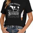 Women's Breastfeeding Shirt Zipper Nursing T-Shirt Maternity Graphic Tees, Black, Small