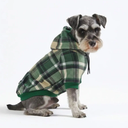 Spark Paws Dog Hoodie – Premium Dog Sweater for Small, Medium, and Large Dogs | Warm Outfits for French Bulldogs, Pitbull, Puppy, Winter Jacket Alternative - Green Plaid - M