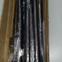 Outdoor Curtain Rod 31-144 inch Adjustable Long Spring Black ShowerTension Curtain Rod Extra Long Outdoor Rods for Patio Bathroom Windows No Drilling, No Rust