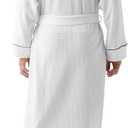 Amazon Essentials Men's Lightweight Cotton Waffle Bathrobe, White, X-Large-XX-Large