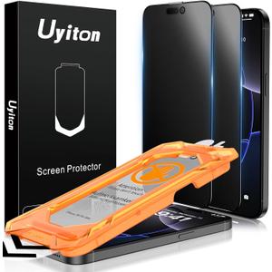 Uyiton for iPhone 16 Pro Max Matte Privacy Screen Protector - Anti-Fingerprint [Easy Fit] Anti-Spy Shatterproof Full Coverage Case Friendly 9H Tempered Glass Screen Cover, 2 Pack