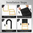 Peomeise 7.2FT Spandex Open Arch Backdrop CoverU-Shaped 2-Sided Backdrop CoverRound Top Chiara Stand Cover for Birthday Party Wedding Ceremony Baby Shower DecorationBlack