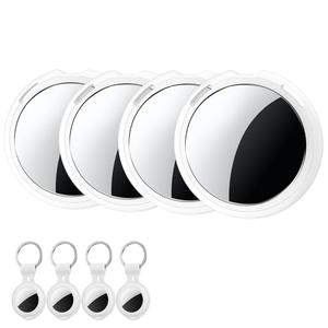 Tracker Tags-4 Pack [Apple MFi Certified] Air Pair with Apple Find My(iOS Only) Smart Bluetooth Tracking Tags Key Finder Item Locator Waterproof Worldwide Tracker for Pets Wallet Backpack Dogs Luggage