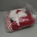 5 Pcs Mrs Claus Costume Adult Women, Santa Christmas Outfits for Women Velvet Dress with Belt High Socks Hat Gloves, XL