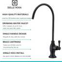 Delle Rosa Drinking Water Faucet, Stainless Steel Kitchen Water Filter Faucet, Commercial Water Filtration Faucet for Under Sink Water Filter System, Oil Rubbed Bronze Non-Air Gap RO Faucets