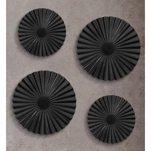 ITrixgan Black Metal Wall Art Decor For Living Room, Wall Hanging Decor Set Above TV Wall Decor, Gothic Room Decor for Bedroom Round Decorative Wall Art, Black Wall Decorations For Home Above Bed (Mixed 4pcs)