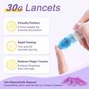 4 x Lancets Compatible with Most Lancing Devices 30 Gauge Lancets for Diabetes Testing (200PCS)