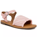 Little and Big Girls Santine Flat Sandals – Size 2, Pink