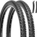 Hycline Mountain Bike Replacement Tire: 26x2.125 inch (56-559mm) Folding Wear-Resistant Butyl Rubber High-Density Bicycle Tire for MTB Off-Road & Trail Riding