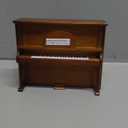 Vaguelly 1 12 Miniature Upright Piano and Stool Model for Dollhouse Furniture Realistic Mini House Decor Doll Props for Creative Micro Landscape 5.11X4.05X2.16In