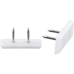 uxcell Furniture Feet Nail Plastic Glide Nails Square Chair Table Leg Protector Pads 31mm x 12mm White 80pcs