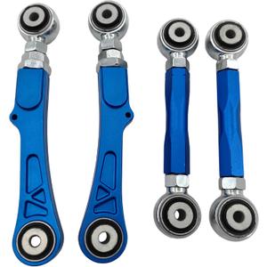 4PCS Adjustable Aluminum Rear Camber Control Arms Kit for Tesla Model S 2012 2013 2014 2015 2016 Model X 2016 Adjustable Range -3 to +3