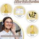 4FT Marquee 2 Numbers, Light Up Numbers 2 Mosaic Numbers Glitter Gold Black Light Up Letter Pre-cut Foam Board Sign Marquee for Birthday Party Decorations, Wedding, DIY Anniversaries