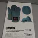 Silicone Oven Mitts-13.6 in Extended Oven Mitts Heat Resistant 500F, Oven Gloves with Soft Liner Good Grippy BPA-Free Easy to Clean Flexible-Oven Mits Set for Cooking Baking Grilling BBQ (Black)