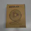 BESKAR USB Clip on Fan, Portable Small Fan with Cord Powered, 3 Speeds Strong Airflow, with Sturdy Clamp, Quiet Personal Desk Fan