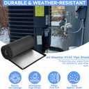 3-Layer HVAC Copper Pipe Insulation Cover, 72''x10.2'' 600D Oxford AC Line Insulation Cover Outdoor, Air Conditioner Line Insulation Sleeve, HVAC Foam Wrap for Mini Split & Heat Pump, Black