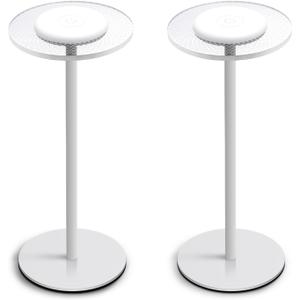 LOFTEK Cordless Table Lamps Set of 2 - Rechargeable Color Changing Portable Desk Lamps with Adjustable Height for Restaurants, Bars, Outdoor Party, Camping (White)