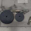 3 Pcs Mounted Stone Grinding Wheels with 1/4-Inch Shank 40mm/50mm/60mm Diameter Abrasive Stone Grinding Wheels for Drill, Grinder, Rotary Tools