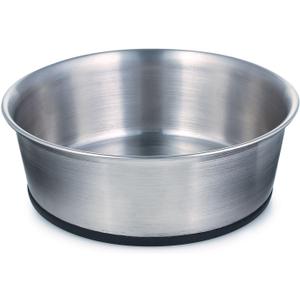 Proselect Stainless Steel Dog Bowl with Rubber Base, 5-1/4-Inch, 16-Ounce, 2 Pack