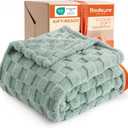 Bedsure GentleSoft Sage Green Throw Blanket for Couch - Checkered Fleece Mothers Gifts Day Blankets, Cute Soft Cozy Spring Summer Throw for Bedroom Home Decor Gifts for Girls, 01 Sage Green, Throw (50" x 60")