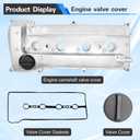 Engine Valve Cover with Gasket, Compatible with 2002-2009 Toyota Camry, 2009-2013 Corolla & Matrix, 2001-2007 Highlander, 2004-2008 RAV4, 2002-2008 Solara ＆ Scion tC xB, L4 2.4L