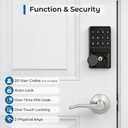 Matte Black Smart Keypad Deadbolt Keyless Entry Front Door Lock, Customizable User Codes & Auto-Lock, Easy Install (Includes 2 Backup Keys)