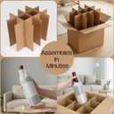 CRUGLA 16x12x12 Wine Bottle Divider Insert Kit Set of 4, 12-Cell Cardboard Grid with Foam Sleeves, Glass Packing Kit for Moving, Storage or Shipping (Outer Box Not Included)