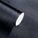 Yancorp 16" X 120" Black Contact Paper Stainless Steel Contact Paper Peel and Stick on Removable Countertop Self-Adhesive Kitchen Fridge Liner Appliance (16"x120")