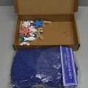 28 Pcs Fishnet Decorative Nature Fish Net Wall Decoration Set 79 x 59 Inch Nautical Fishing Net Hanging Decor, 9 Sea Shells, 4 Starfish, 2 Life Ring, Fish, Anchor, 10 Clips for Party (Blue)