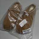 Women's Platform Slippers Winter Mini Boots Anti-Slip Suede Slip on Women Sneakers Fur Lined House Slippers for Indoor Outdoor (Brown, XL)