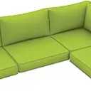 UDPATIO Outdoor Cushions for Patio Furniture, Waterproof Patio Furniture Cushions Replacement, 4" Deep Seat Outdoor Sectional Cushions for 4-seat Chair Sofa Couch, Green