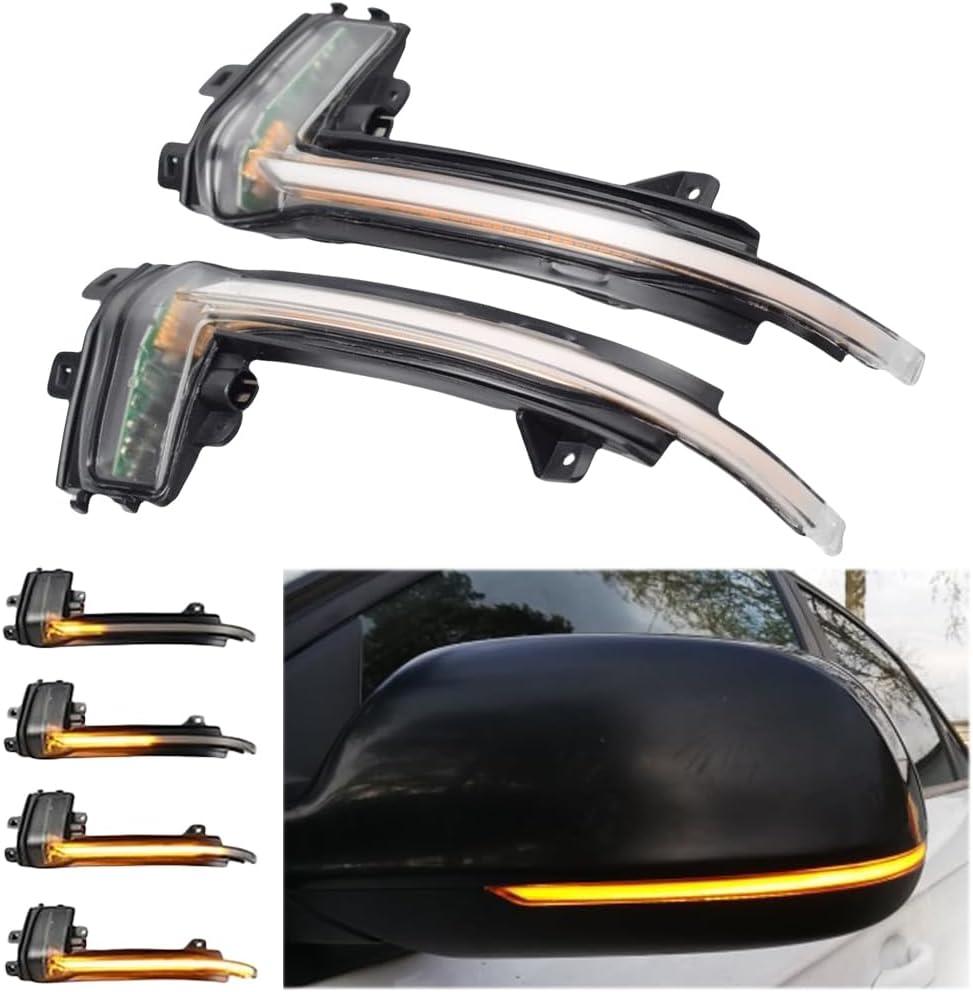 Hacreyatu Dynamic Led Side Mirror Turn Signal Light Indicator Blinker For Audi A3 8P B8.5 A4 A5 S5 RS3 RS4 RS5 (Clean-Yellow)