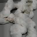 Fluffy Mirror Cover for Arched & Full-Length Mirrors (64"x21")  Stretch Fabric, Non-Slip Backing, Decorative Protector  Soft & Durable Dcor (Mirror Not Included) (White01)