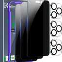 Ferilinso 3 Pack for Apple iPhone 14 Pro Privacy Screen Protector Tempered Glass Accessories 9H Anti Spy Privacy Screen for iPhone 14 Pro 3 Pack Camera Lens Protector Case Friendly