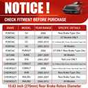 HUSCH Brake Kit Ceramic Brake Pads and Brake Rotors Fit for Pontiac G6