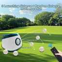 MEKAPLE Automatic Dog Ball Launcher, Upgraded Interactive Dog Balls Thrower with 3 Distance 29Ft-79Ft, Remote Control Ball Launcher for Medium&Large Dogs, 6 Etpu Balls Included (Dark Green)